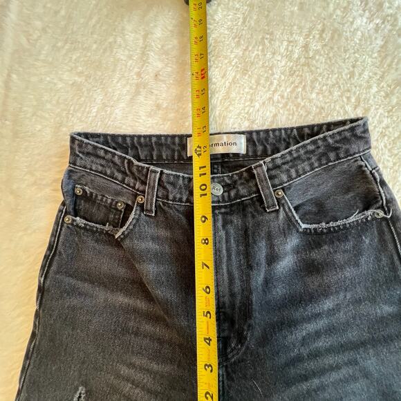 Reformation Women’s Black Julia High Cigarette Jeans Wash is Pacific Size 27 - Picture 7 of 7